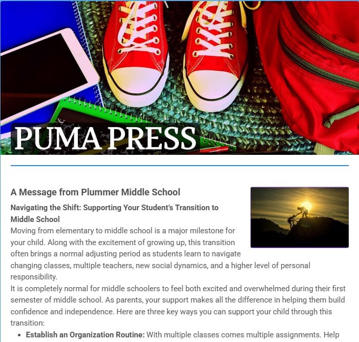 Parent Newsletter, September 14-18