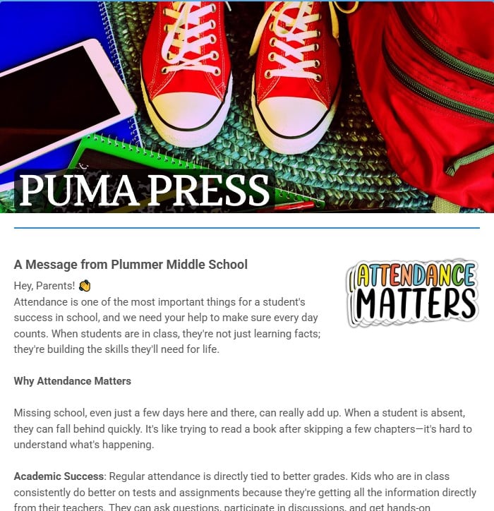 Parent Newsletter, October 5-9